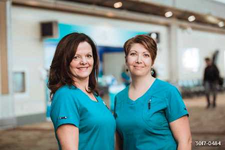 Holly Gibson, left, and Monique McCarldle, right, of Escape Massage.
